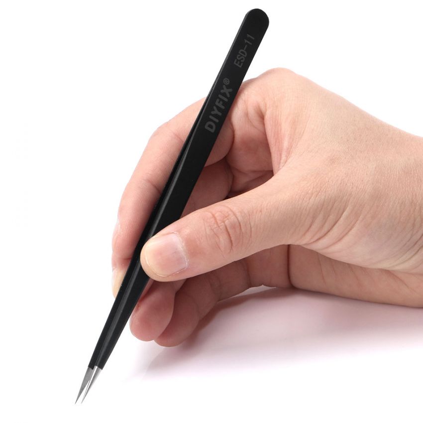 1 ESD11 Stainless Steel Straight Tweezer in Pakistan